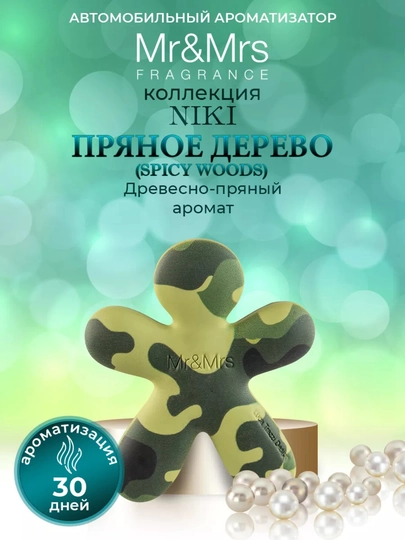 Ароматизатор Mr&Mrs Fragrance Niki, Cesare Spray, Card, Andy Frida, Michelin, Rasasi Hums — BBSHP-SHOP9-МЕНТОЛ