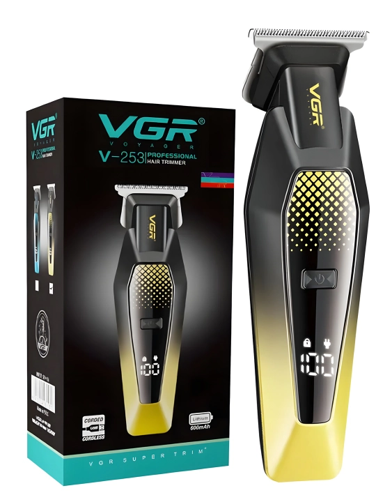 Профессиональная машинка для стрижки волос от VGR, с дисплеем - 