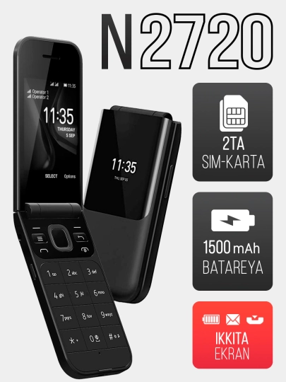Телефон кнопочный N2720 Flip, телефон кнопка с 2 сим картами, телефон лягушка