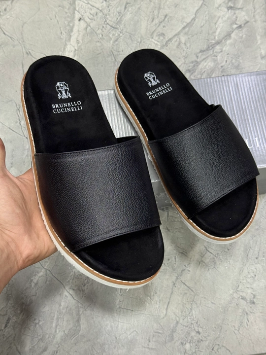 Мужские шлепанцы Brunello Cucinelli, легкие и удобные