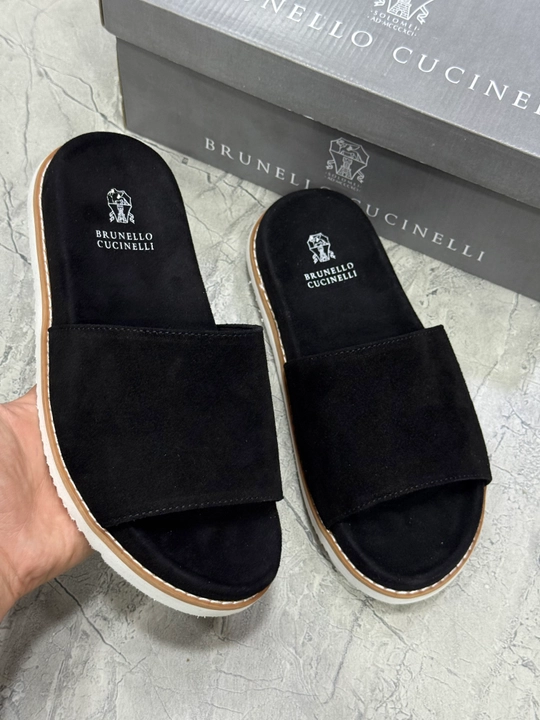 Мужские шлепанцы Brunello Cucinelli, легкие и удобные - 
