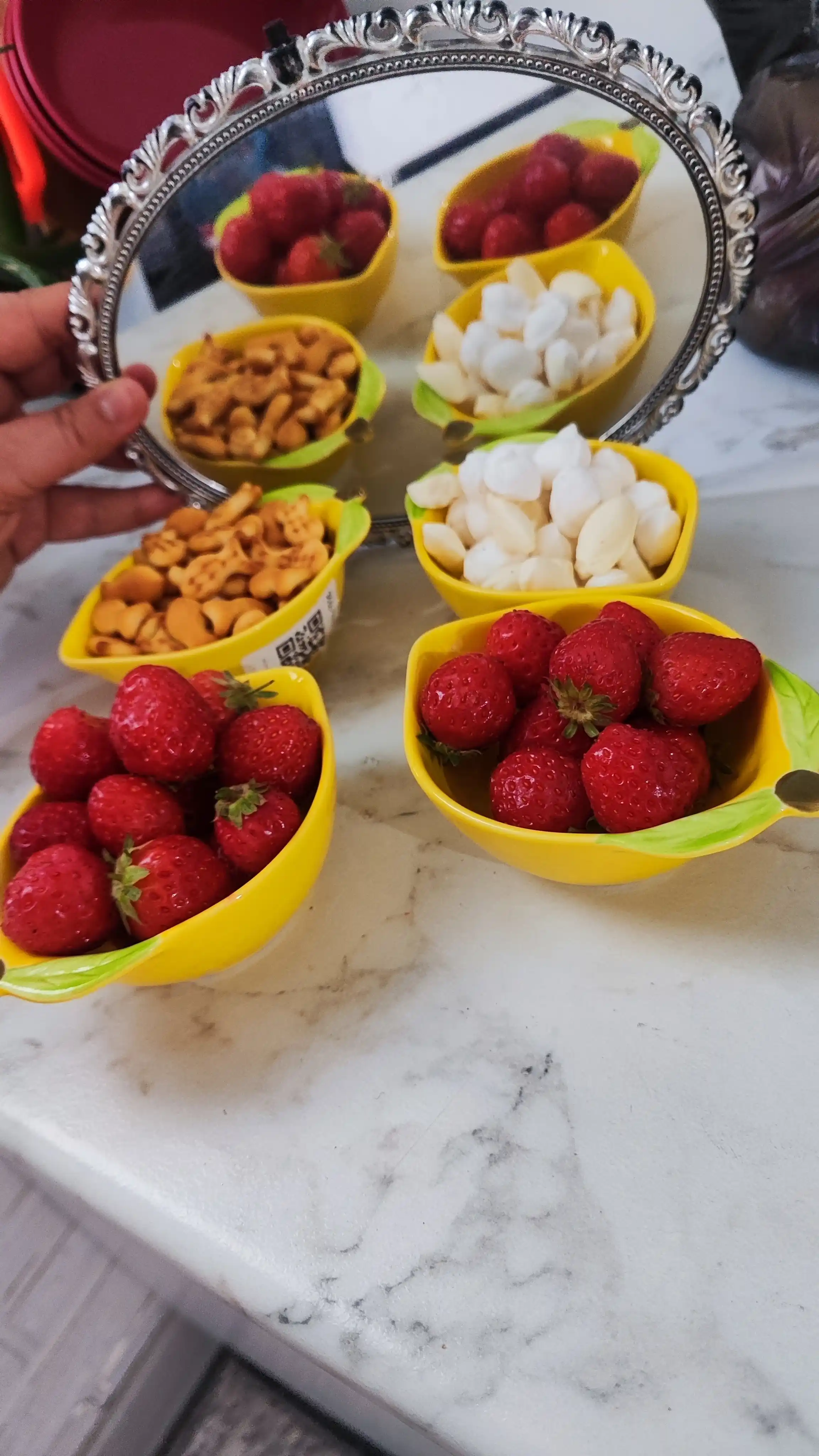 Seramika sosli qayiqlar "Limon", 2 dona