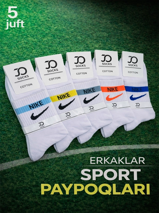 Sport va kundalik foydalanish uchun paypoqlar, 3,4–5 juft, erkaklar va ayollar uchun mos - 