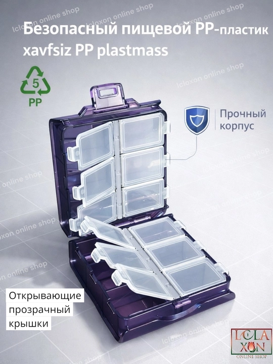Таблетница, контейнер для лекарств и витаминов, органайзер для таблеток
