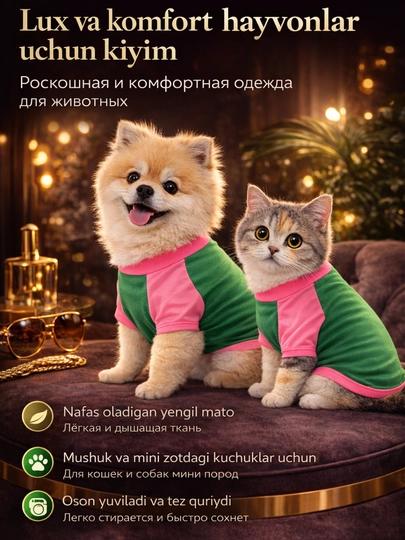 Лёгкая летняя одежда для кошек и собак мини пород