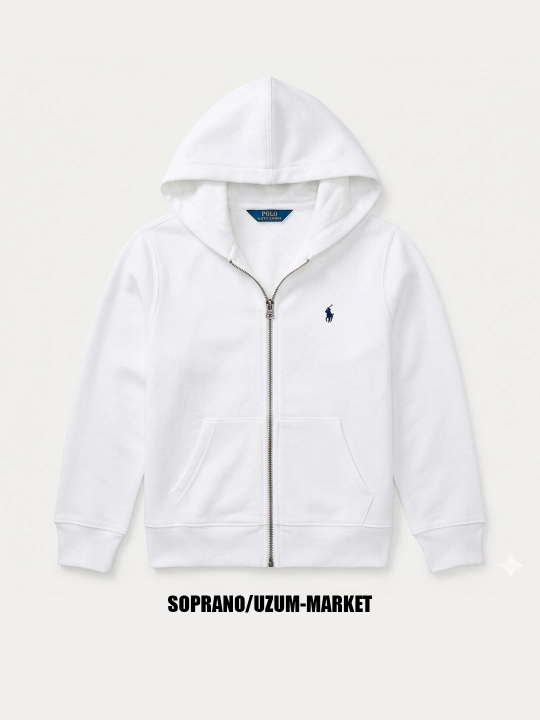 Erkaklar va ayollar uchun Ralph Lauren, kapyushonli va molniyali xudi, zip, kurtka, S–3XL