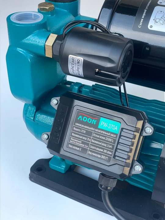MOON PW-370A, Aqlli Avtomatik Suv Nasosi – 370W, 34m bosim, 2.3 m³/soat, Uy va Bog‘ uchun