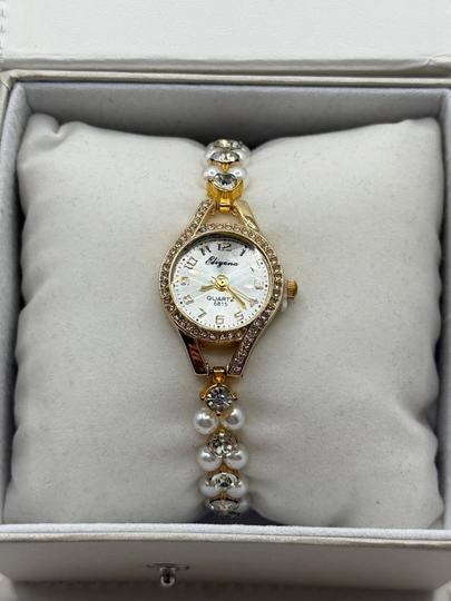 Женские часы с камнями, подарок девушке — 2199-BRASLET-СЕРМЕТ