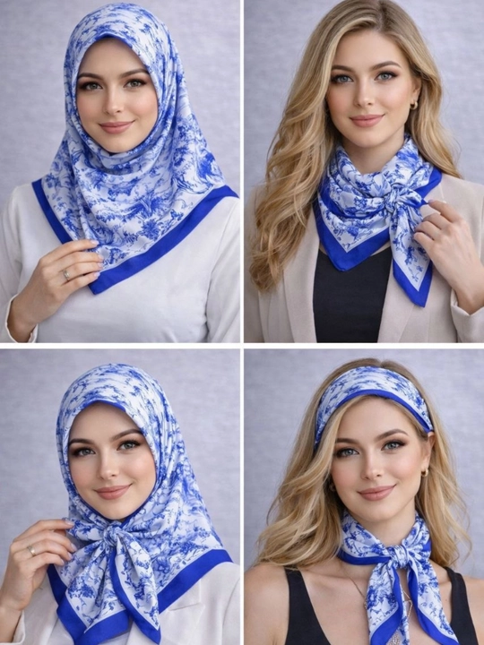 Ayollar romoli, ayollar sharf, hijob ro‘mol, bahor-yoz uchun romol, romol, 80х80 o'lchamda