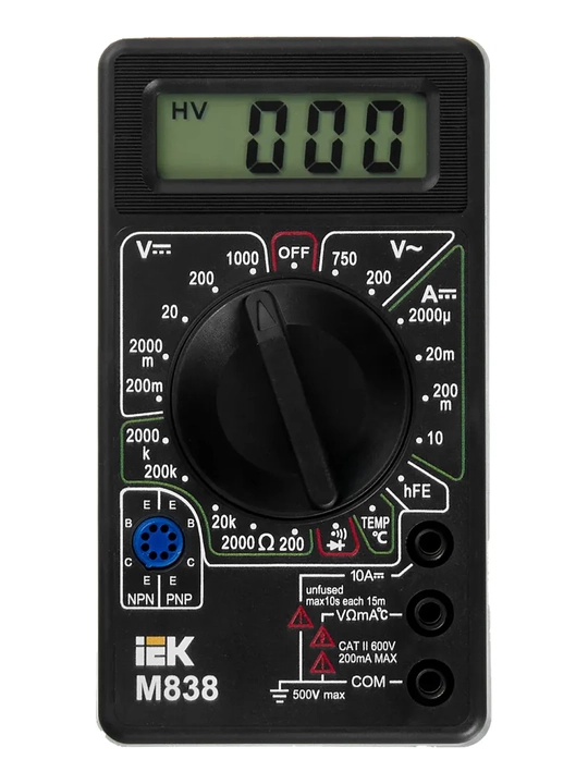 Multimetr raqamli UNIVERSAL M838 IEK