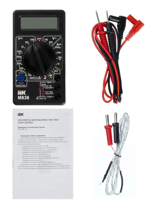 Multimetr raqamli UNIVERSAL M838 IEK