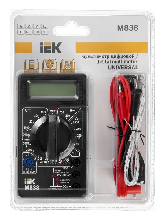 Multimetr raqamli UNIVERSAL M838 IEK