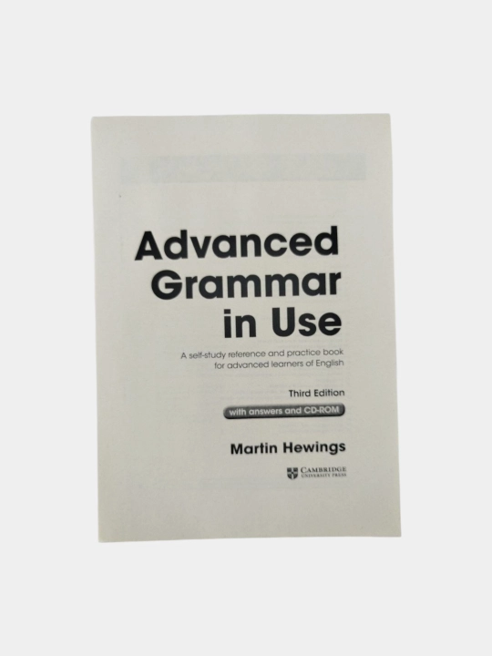 Ingliz tili gramatikasi, Advanced Grammar in Use (Martin Hewings), 3-nashr, A4