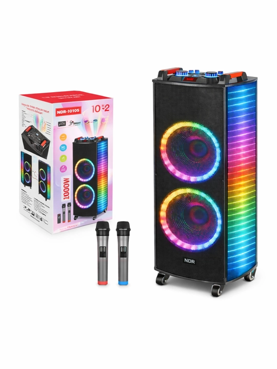 Большая беспроводная колонка Bluetooth с функцией караоке, RGB-подсветкой и пультом