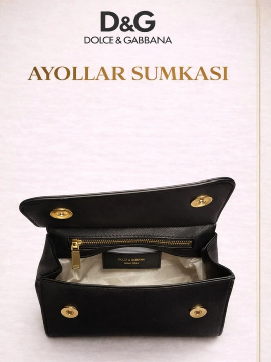 Ayollar uchun sumka DOLCE & GABBANA uslubida, har kunlik foydalanish uchun mos