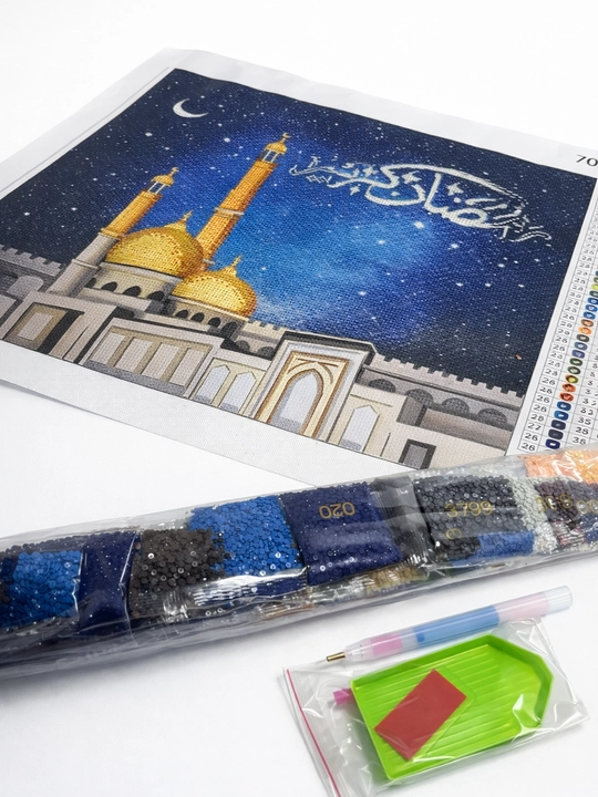 Алмазная мозаика 70×60 см, мечеть, полное заполнение, без подрамника