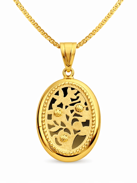 Золотой кулон «Floral Oval Classic» 585 пробы — Gold House, 1.7–2.7 г (±0.5 г)