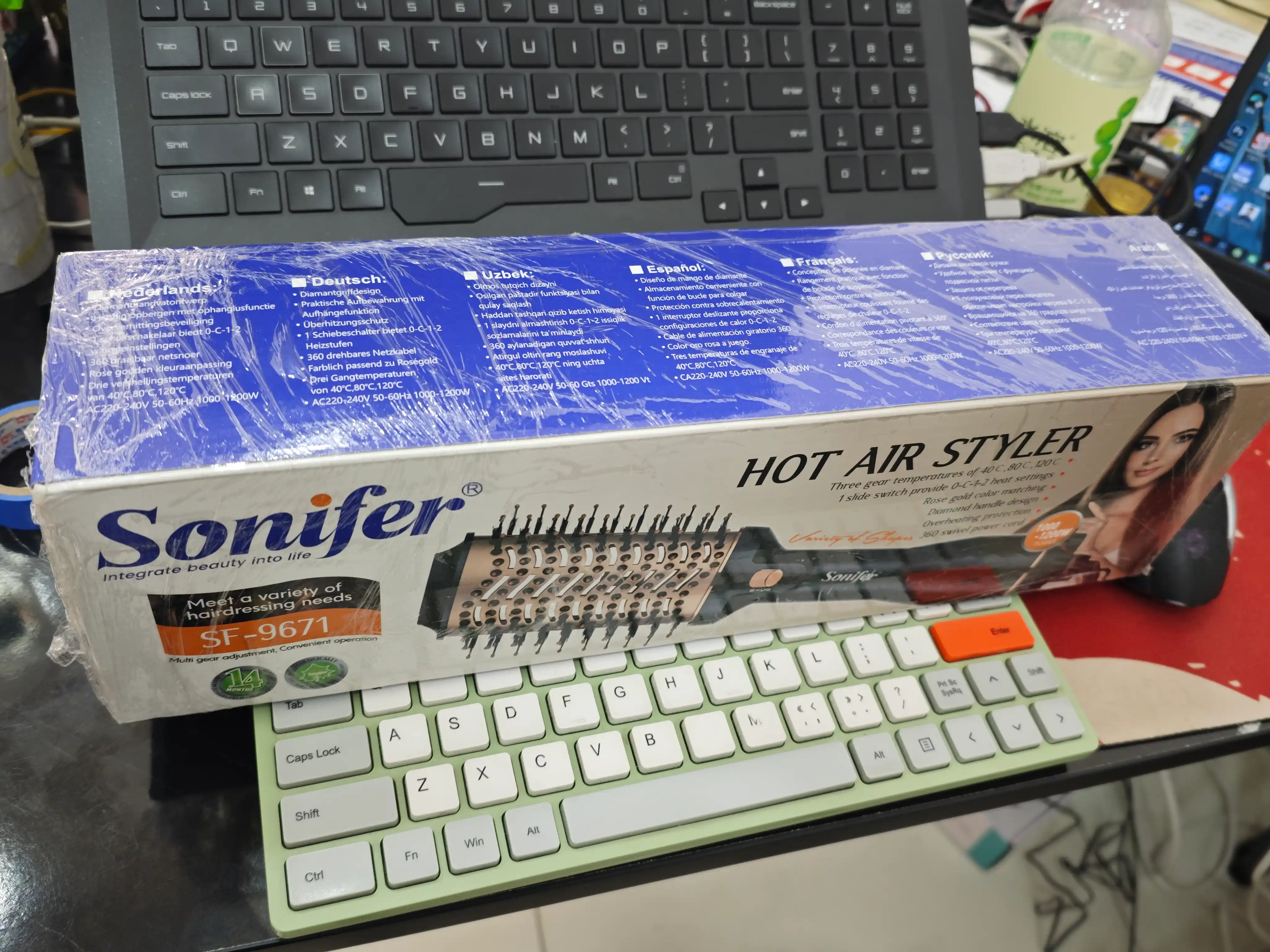 Fen-taroq Sonifer SF-9629, 1200 Vt, 3 tasi 1 da, ionizatsiya, keramik qoplama