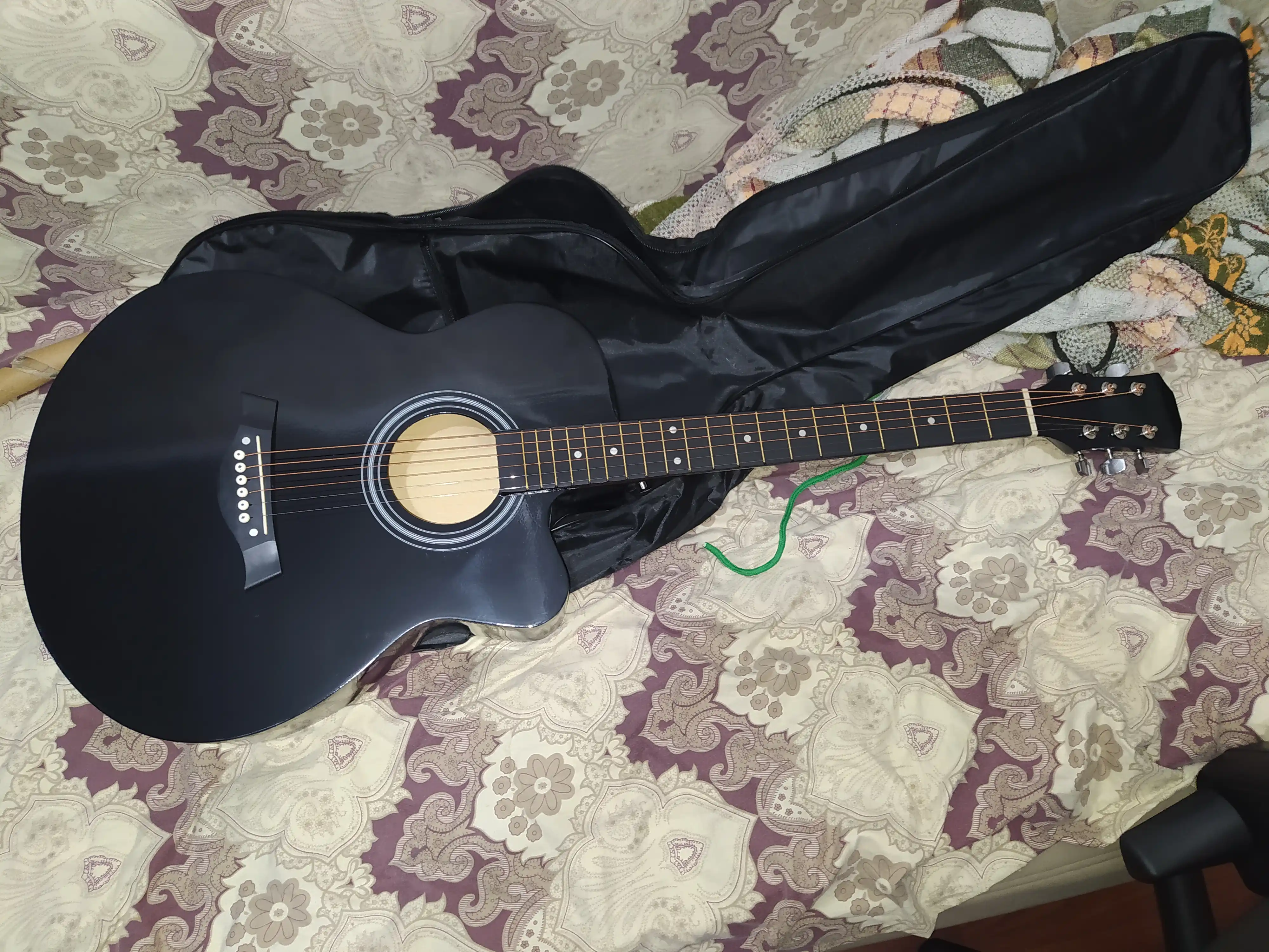 Kabat 40-Dyumli Akustik Gitara 6 torli, boshlovchilar uchun, to'plam 12 tasi 1 da, 105-sm