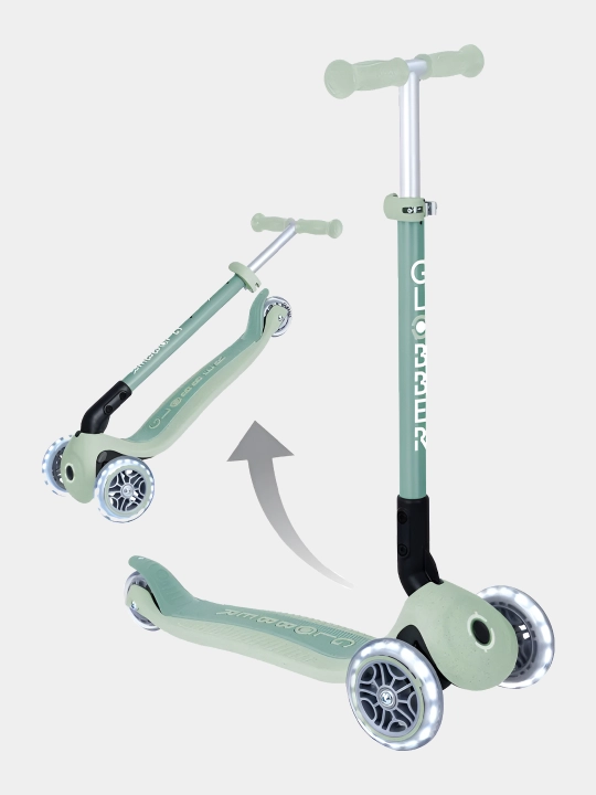 Uch g'ildirakli samokat Globber Primo Foldable Plus Lights