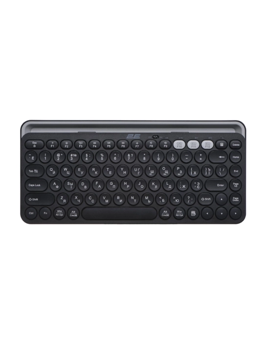 Клавиатура мембранная 2E KS250 84key, WL/BT, EN/UK/RU, чёрно-серый
