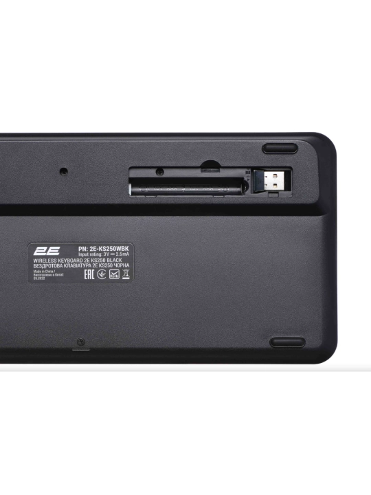 Клавиатура мембранная 2E KS250 84key, WL/BT, EN/UK/RU, чёрно-серый