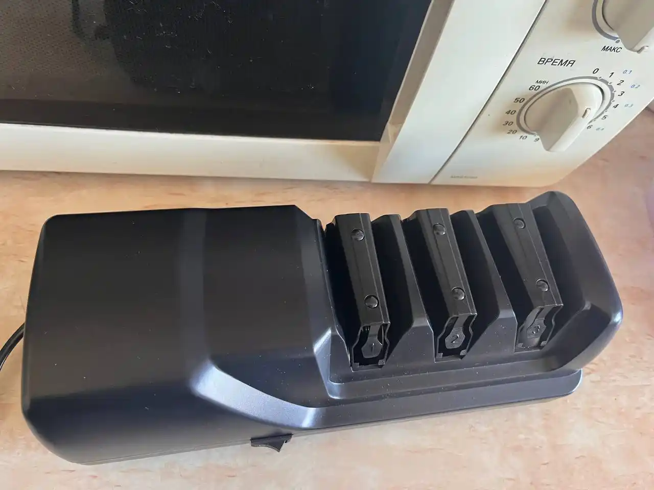 Точилка для ножей электрическая кухонная профессиональная, 3 этапа заточки