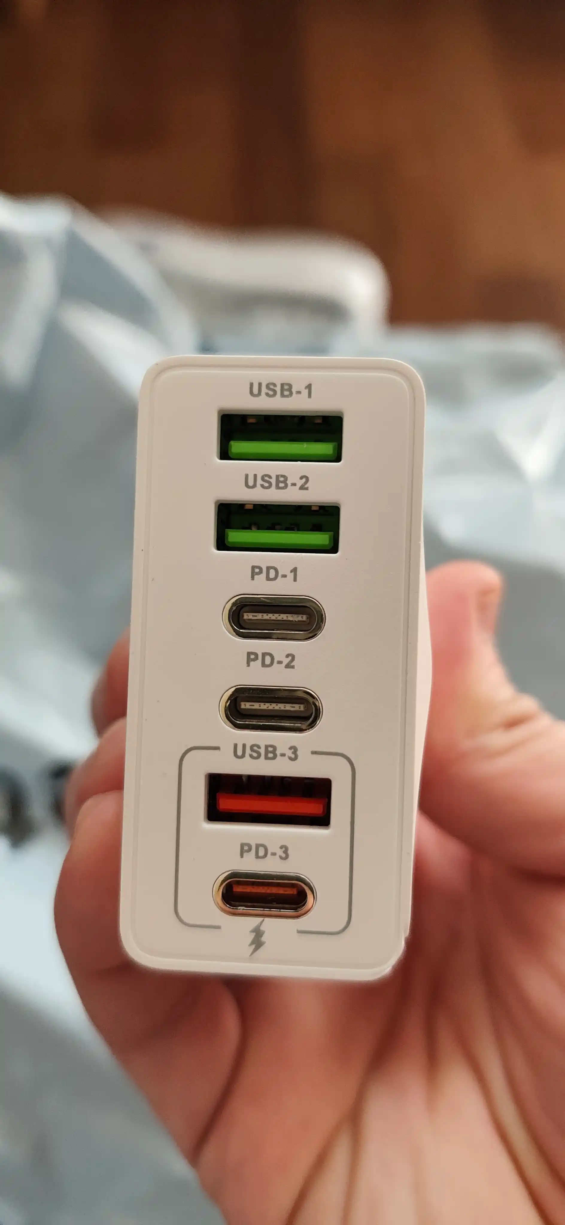 Блок питания, 200W,  6 портов (USB-A и Type-C PD) TURBO зарядка,адаптер, зарядчик