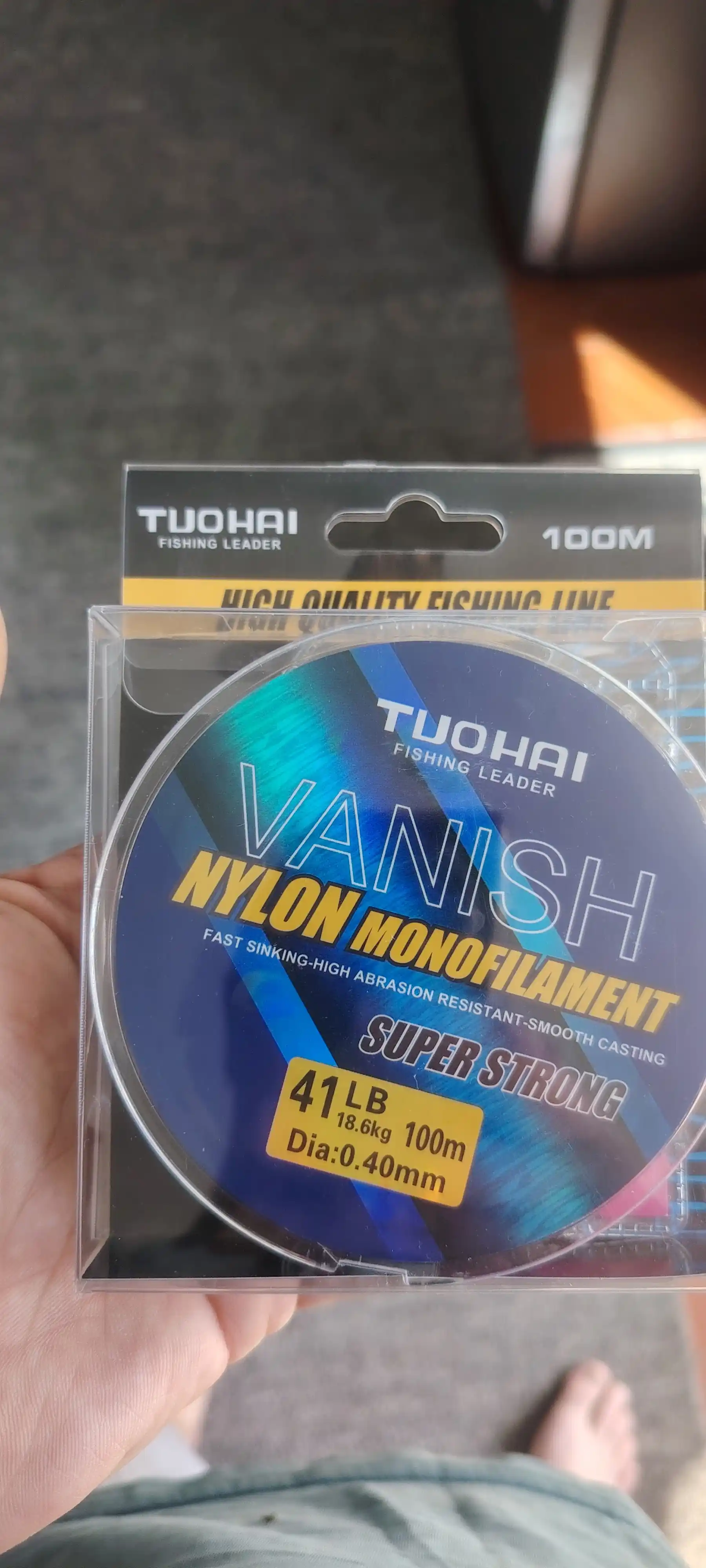 Baliq ovlash leskasi TUOHAI Vanish Nylon Monofilament, 100 m, chidamli neylon leska