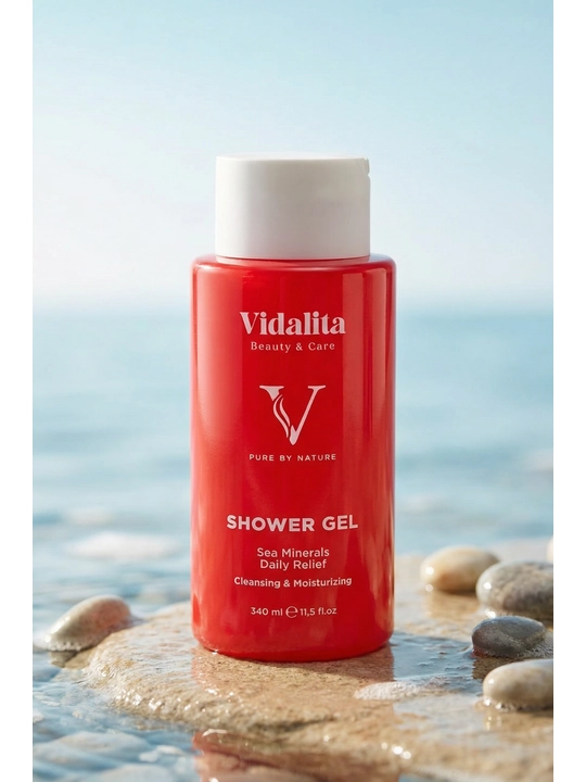 Dush uchun dengiz minerallari qo‘shilgan VIDALITA geli, 340 ml