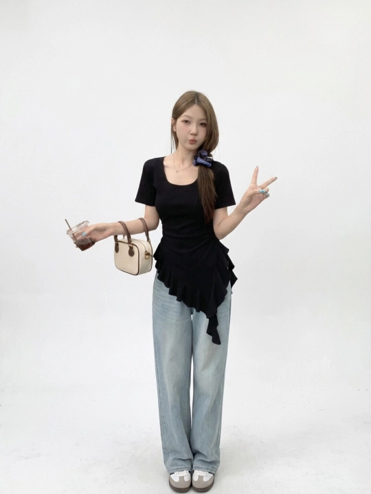 Блузка для девушек, жениская блузка, черная блузка, офисная блузка, красивая блузка - 