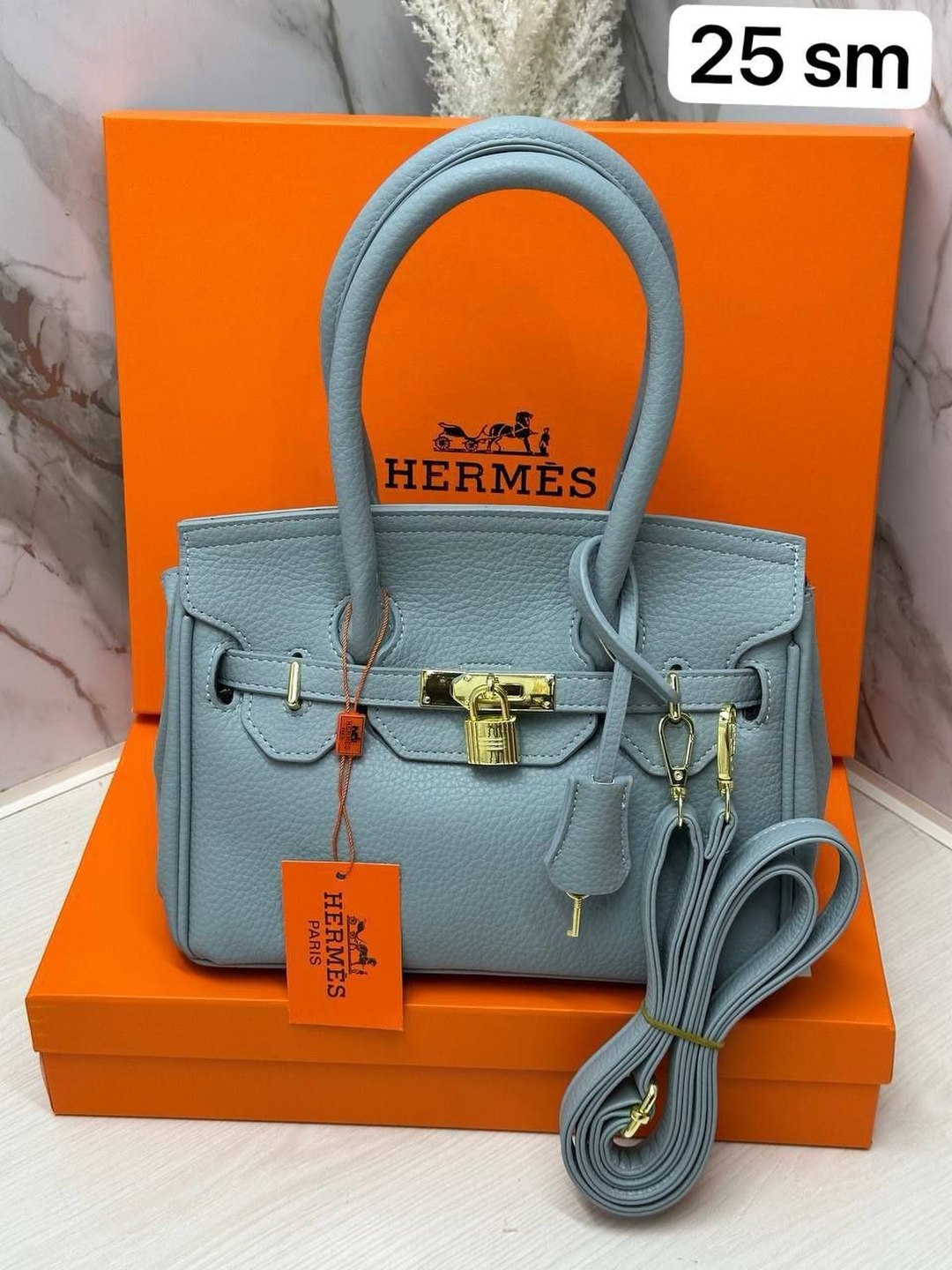 Ayollar uchun sumka Hermes uslubida, har kunlik foydalanish uchun mos