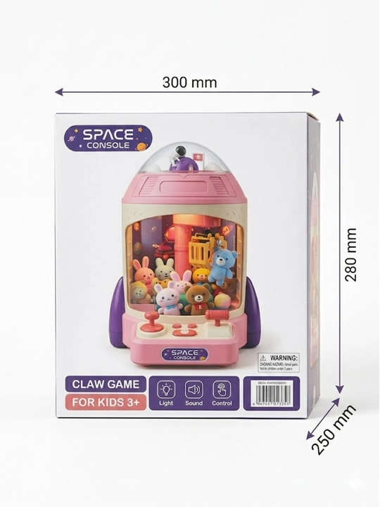 Bolalar uchun mini kran o'yin avtomati "Claw Machine", musiqali va chiroqli o'yinchoq
