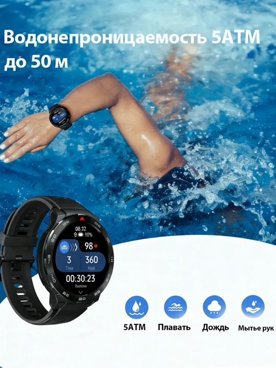 Mibro GS Pro смарт часы – AMOLED, GPS, до 14 дней работы, 5ATM, умные часы