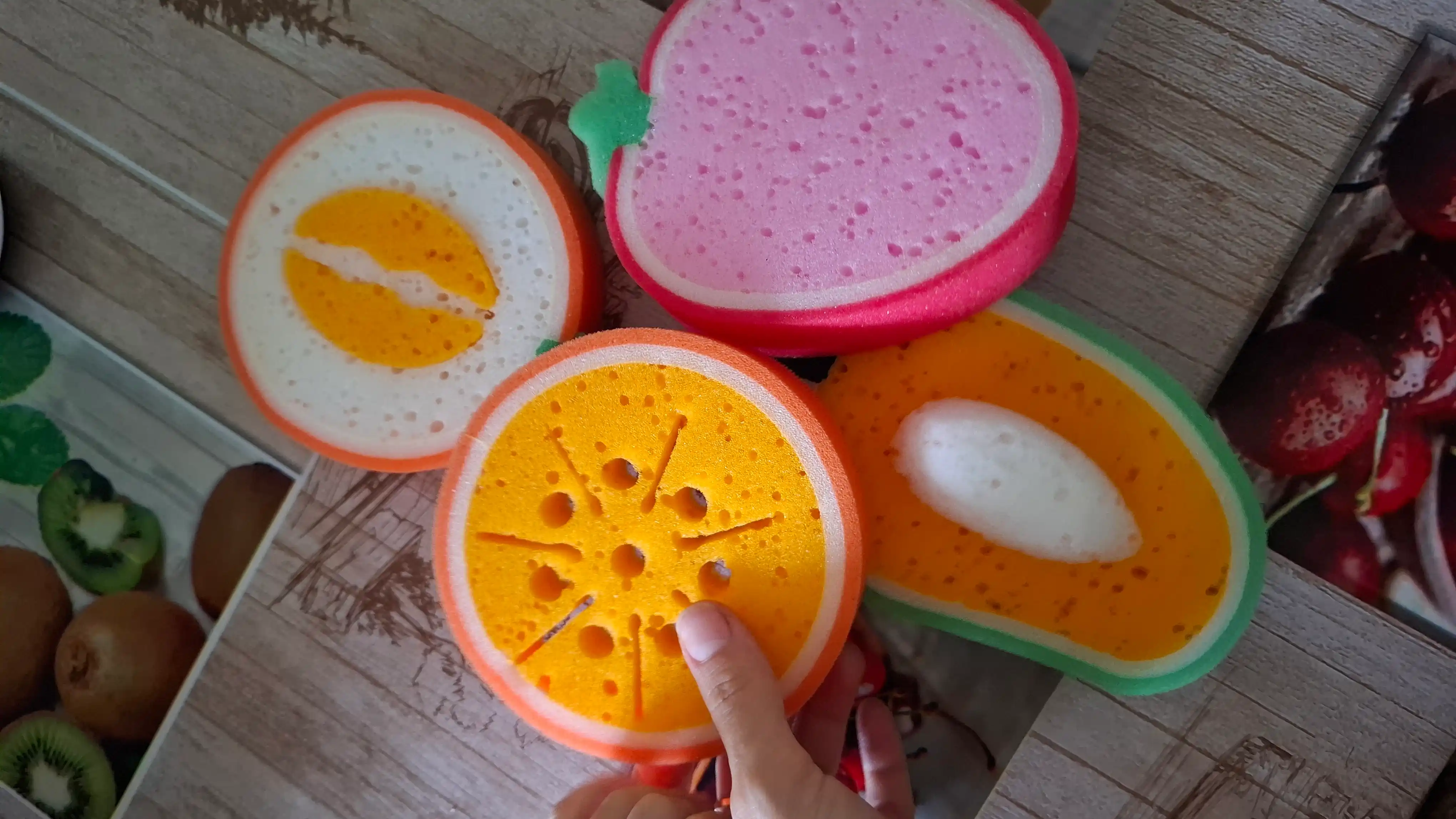 Кухонная губка для мытья посуды. 2 штук в комплекте