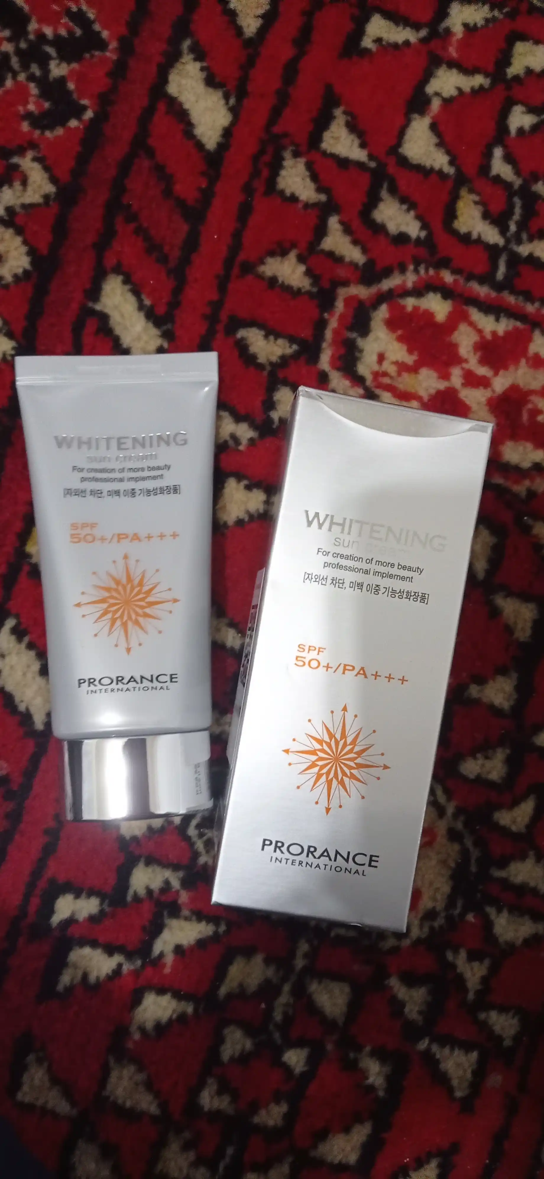Противопигментный отбеливающий солнцезащитный крем Prorance Whitening SPF 50+ PA+++, 70 мл