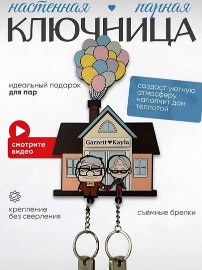 Брелок для ключей, брелок в стиле мультфильма "Вверх", ключница 5-7 см — СОЛНБАЗ-БРЕЛОК-БАГРОВ