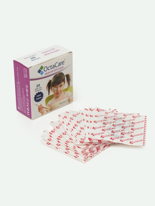 Ko‘z va qovoqlar uchun plastmassali okklyuder, qizlar uchun, 20 dona