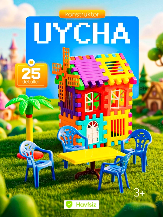 Lego konstruktor uychasi, yig‘ma, bolalar uchun - 