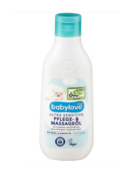 Babylove Ultra Sensitive Pflege- & Massageo‘l bolalar yog‘i - 