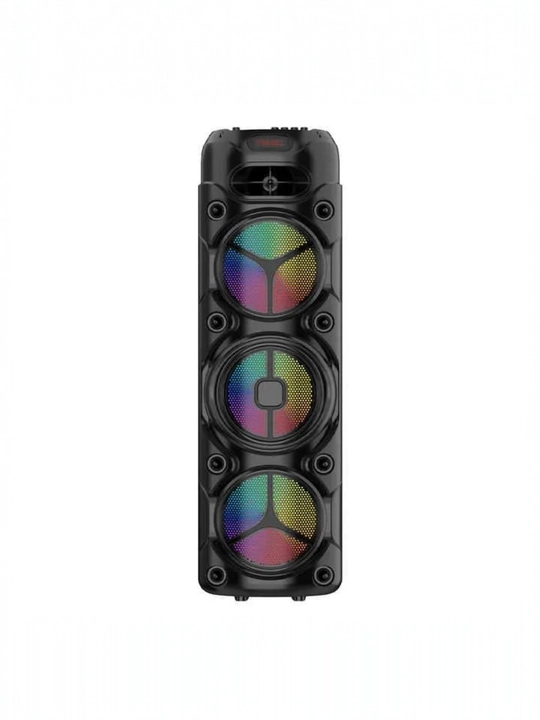 Karaoke kolonka ZQS8308, simsiz mikrofon, pultli, RGB yorug'lik, Bluetoothli