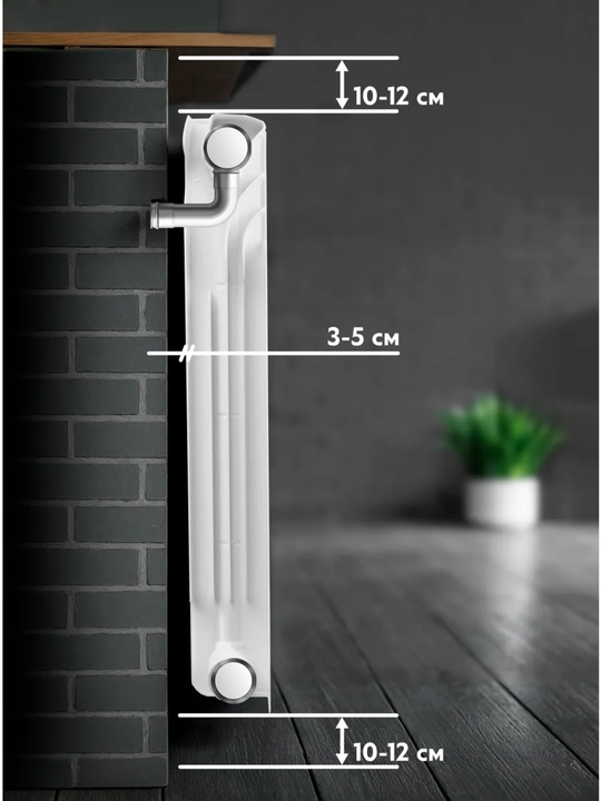Bimetall radiator 10 seksiyali 500/80 isitish batareyasi