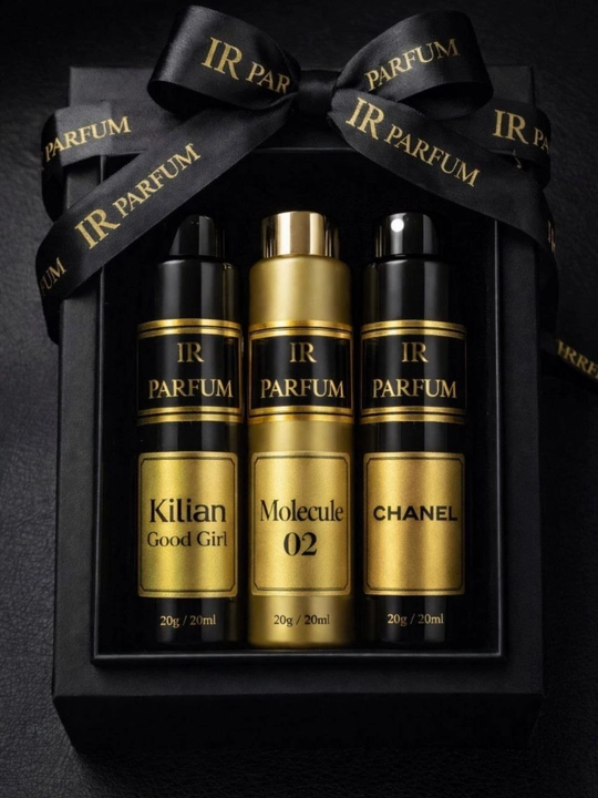 Набор духов от бренда IR PARFUM 3 миниатюр 20 мл, Kilian Good Girl, Molecule 02 и Chanel  - 