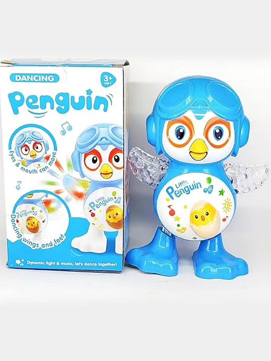 Raqsga tushuvchi pingvin Little Penguin, musiqa, chiroq, batareya - 