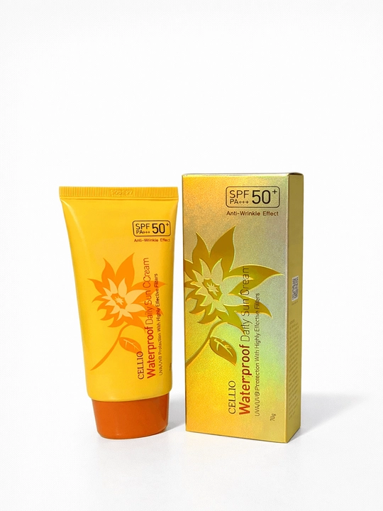 Cellio Spf 50+ Quyoshdan Himoya Krem, Namlantiruvchi, Himoyalovchi va Ajinlarga Qarshi 70g - 