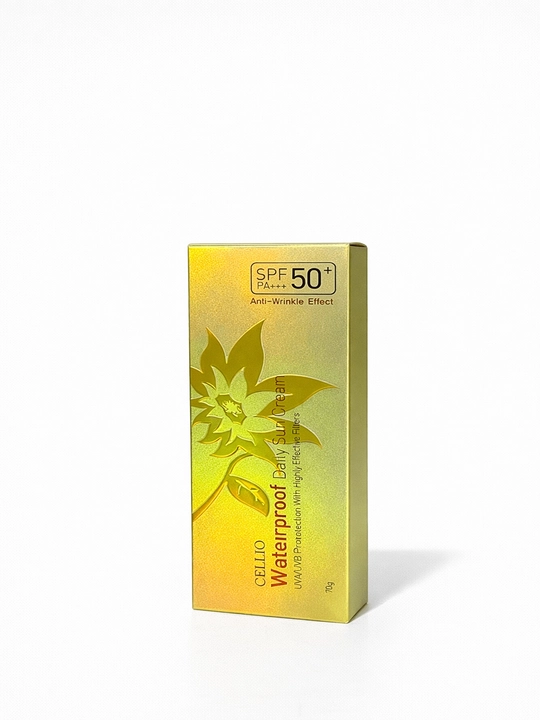 Cellio Spf 50+ Quyoshdan Himoya Krem, Namlantiruvchi, Himoyalovchi va Ajinlarga Qarshi 70g