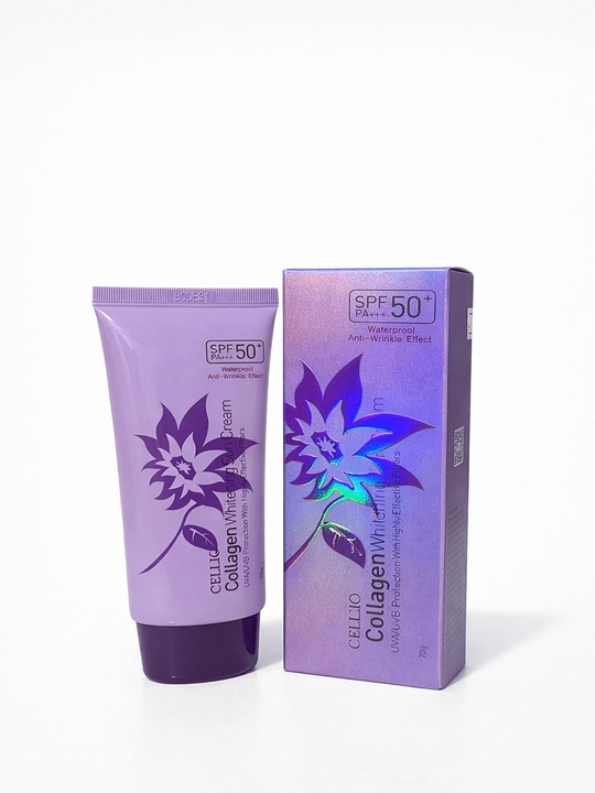 Cellio Spf 50+ Quyoshdan Himoya Krem, Namlantiruvchi, Himoyalovchi va Ajinlarga Qarshi 70g - 