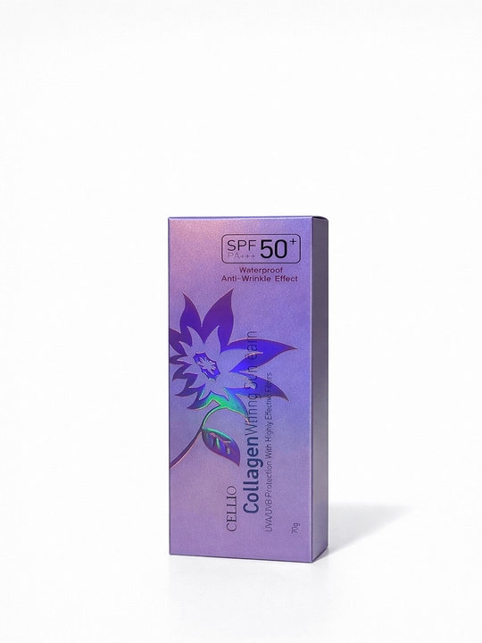 Cellio Spf 50+ Quyoshdan Himoya Krem, Namlantiruvchi, Himoyalovchi va Ajinlarga Qarshi 70g