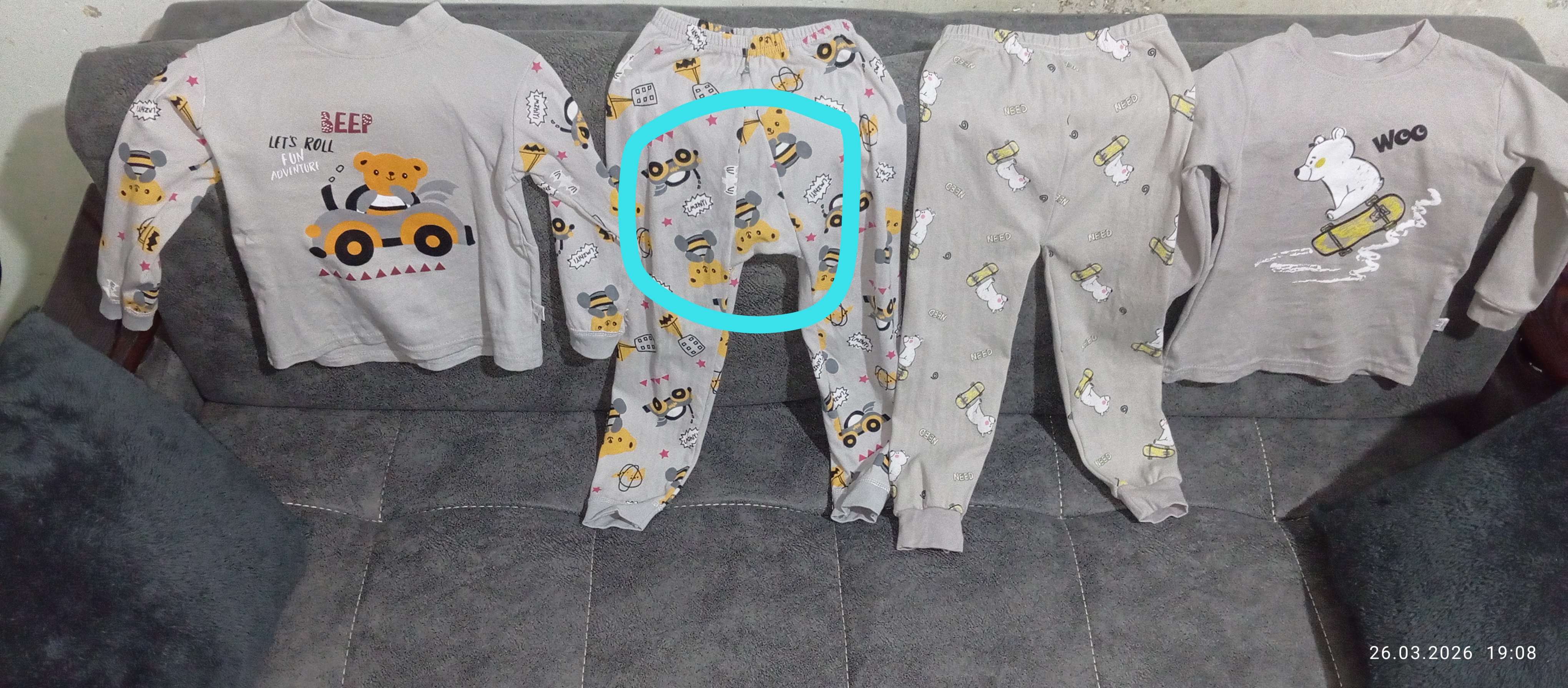 Пижама детская, хлопковая, со штанами, для мальчика, Elankids
