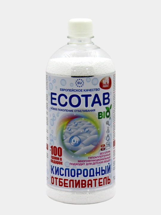 Кислородный очиститель, отбеливатель, пятновыводитель, ECO TAB 1 кг + 100 г в подарок